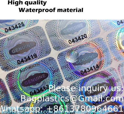 Étiquettes/autocollants holographiques authentiques Transfert d'argent contrefaçon preuve de sécurité Garantie non valide Sceaux/autocollants haute sécurité