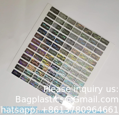 Étiquettes/autocollants holographiques authentiques Transfert d'argent contrefaçon preuve de sécurité Garantie non valide Sceaux/autocollants haute sécurité