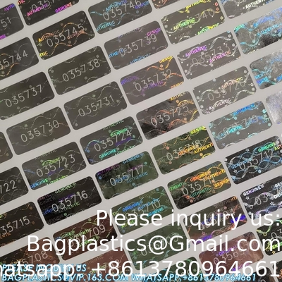 Étiquettes/autocollants holographiques authentiques Transfert d'argent contrefaçon preuve de sécurité Garantie non valide Sceaux/autocollants haute sécurité