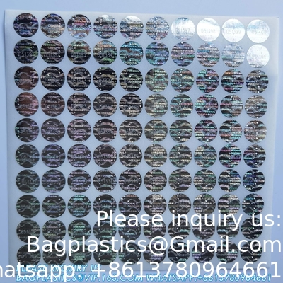 Étiquettes/autocollants holographiques authentiques Transfert d'argent contrefaçon preuve de sécurité Garantie non valide Sceaux/autocollants haute sécurité