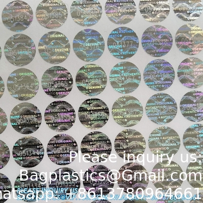 Étiquettes/autocollants holographiques authentiques Transfert d'argent contrefaçon preuve de sécurité Garantie non valide Sceaux/autocollants haute sécurité