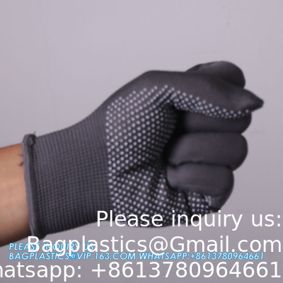 Gants en PVC à points Gants de distribution en PVC résistant à l'usure Amd anti-écorchure Protection du travail Gants adhésifs pour hommes et femmes