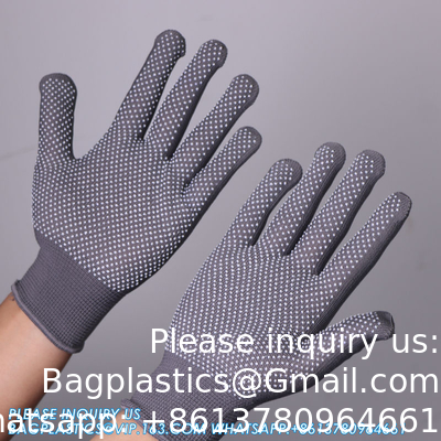 Gants en PVC à points Gants de distribution en PVC résistant à l'usure Amd anti-écorchure Protection du travail Gants adhésifs pour hommes et femmes