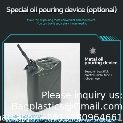 Écran en acier inoxydable METAL SPOUT DEZEL CENTRULE DE CANDULE DE PEUPLE BLACETE D'OIL CENTRULE DE BENZINE D'APPAREILLE Plastique Pour le détenteur de la canette de casoline