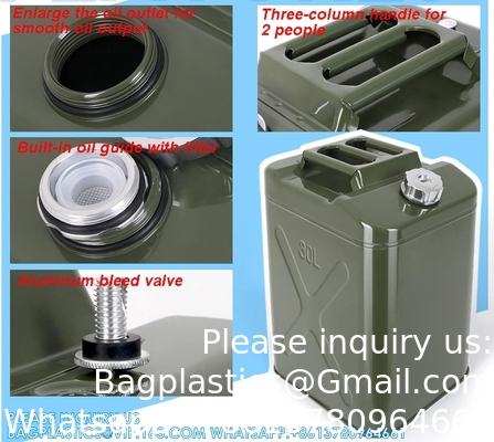 Écran en acier inoxydable METAL SPOUT DEZEL CENTRULE DE CANDULE DE PEUPLE BLACETE D'OIL CENTRULE DE BENZINE D'APPAREILLE Plastique Pour le détenteur de la canette de casoline
