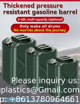 Métal 60 litres Jerry Can 60l acier Jerry Can réservoir d'essence Jerry Can Gas Holder Métal verrouillable Jerry Can monture rack