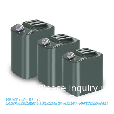 Métal 60 litres Jerry Can 60l acier Jerry Can réservoir d'essence Jerry Can Gas Holder Métal verrouillable Jerry Can monture rack