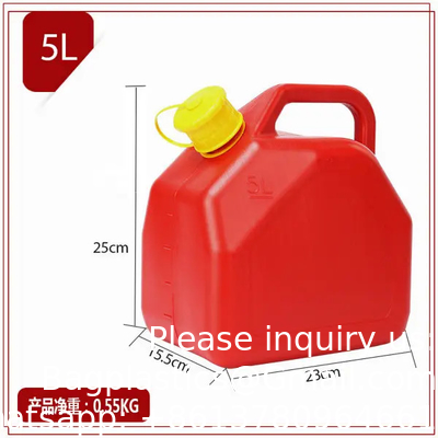 Couleur rouge 2,5 gallons de gaz plastique Jerry Can 10 litres HDPE essence diesel réservoir de carburant Flexible bec