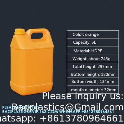 1L 2L 2.5L 3L 4L 5L 6L 10L Baril en plastique Jerry Can Pour le pétrole