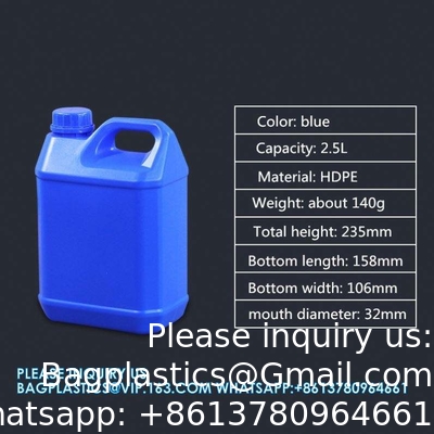 1L 2L 2.5L 3L 4L 5L 6L 10L Baril en plastique Jerry Can Pour le pétrole