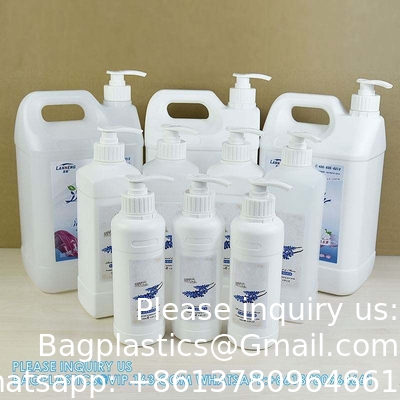 Bouteille de lavage à main en plastique pour détergent liquide avec pompe à tubes Bouteilles de pompe en plastique rechargeables avec verrouillage de voyage