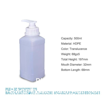 Bouteille de lavage à main en plastique pour détergent liquide avec pompe à tubes Bouteilles de pompe en plastique rechargeables avec verrouillage de voyage