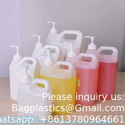 Bouteille de lavage à main en plastique pour détergent liquide avec pompe à tubes Bouteilles de pompe en plastique rechargeables avec verrouillage de voyage