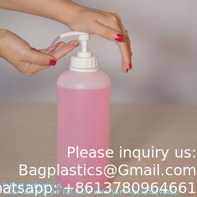Bouteille de lavage à main en plastique pour détergent liquide avec pompe à tubes Bouteilles de pompe en plastique rechargeables avec verrouillage de voyage