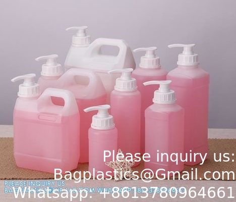 1L bouteille en plastique HDPE pour le shampooing capillaire emballage liquide avec pompe couvercle pompe pulvérisateur bouchon à vis en plastique