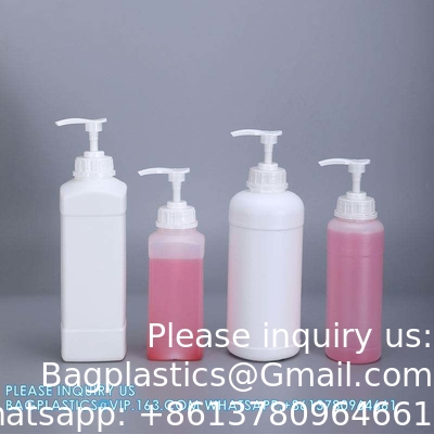 1L bouteille en plastique HDPE pour le shampooing capillaire emballage liquide avec pompe couvercle pompe pulvérisateur bouchon à vis en plastique