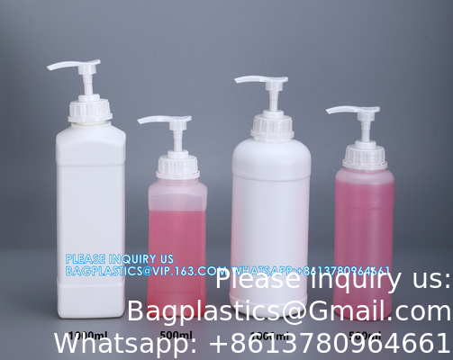 1L bouteille en plastique HDPE pour le shampooing capillaire emballage liquide avec pompe couvercle pompe pulvérisateur bouchon à vis en plastique