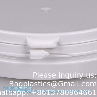 Plastique fournisseurs incassable rechargeable contenant de stockage de déchets cosmétiques de peinture emballage de seau avec couvercle de qualité alimentaire
