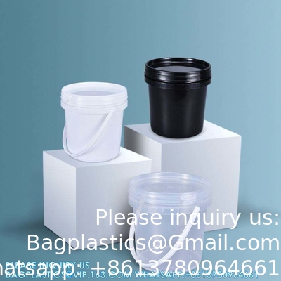 Plastique fournisseurs incassable rechargeable contenant de stockage de déchets cosmétiques de peinture emballage de seau avec couvercle de qualité alimentaire