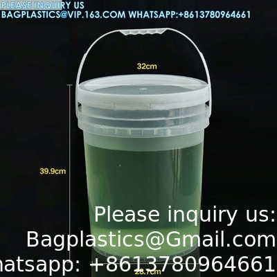 Plastique fournisseurs incassable rechargeable contenant de stockage de déchets cosmétiques de peinture emballage de seau avec couvercle de qualité alimentaire