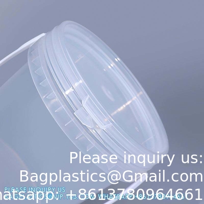 Plastique fournisseurs incassable rechargeable contenant de stockage de déchets cosmétiques de peinture emballage de seau avec couvercle de qualité alimentaire