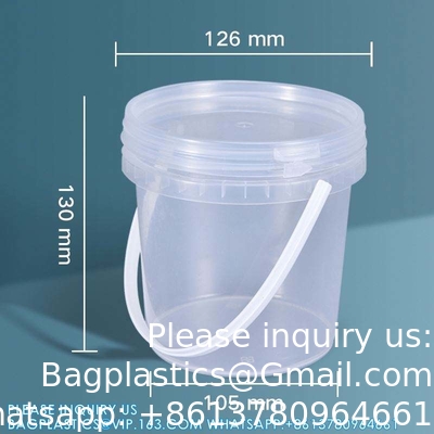 Plastique fournisseurs incassable rechargeable contenant de stockage de déchets cosmétiques de peinture emballage de seau avec couvercle de qualité alimentaire