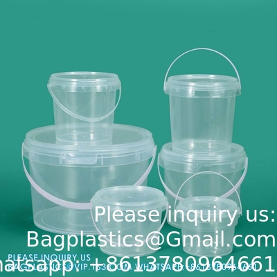 Plastique fournisseurs incassable rechargeable contenant de stockage de déchets cosmétiques de peinture emballage de seau avec couvercle de qualité alimentaire