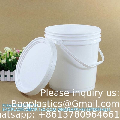 Plastique fournisseurs incassable rechargeable contenant de stockage de déchets cosmétiques de peinture emballage de seau avec couvercle de qualité alimentaire