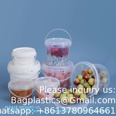 Plastique fournisseurs incassable rechargeable contenant de stockage de déchets cosmétiques de peinture emballage de seau avec couvercle de qualité alimentaire
