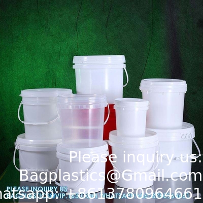 Plastique fournisseurs incassable rechargeable contenant de stockage de déchets cosmétiques de peinture emballage de seau avec couvercle de qualité alimentaire