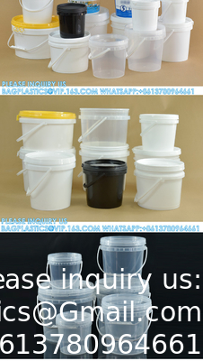 Plastique fournisseurs incassable rechargeable contenant de stockage de déchets cosmétiques de peinture emballage de seau avec couvercle de qualité alimentaire