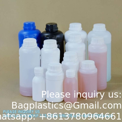 Bouteille de médicament liquide de laboratoire en plastique vide Réactif chimique Récipient Bouteille avec couvercle à vis