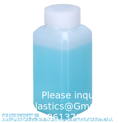 Vente en gros de PEHD vide en poudre de plastique en petites quantités contenant des solides bouteilles de liquide chimique avec bouchon d'anneau