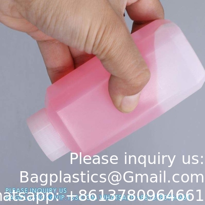 Vente en gros de PEHD vide en poudre de plastique en petites quantités contenant des solides bouteilles de liquide chimique avec bouchon d'anneau