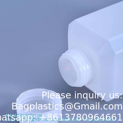 Vente en gros de PEHD vide en poudre de plastique en petites quantités contenant des solides bouteilles de liquide chimique avec bouchon d'anneau