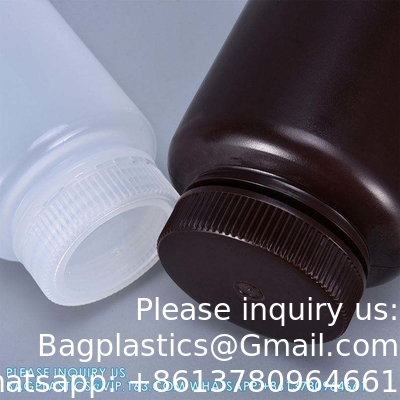 5 ml-1000 ml de laboratoire PP large bouche HDPE Amber Blanc type de stérilisation réactif de récipient bouteille