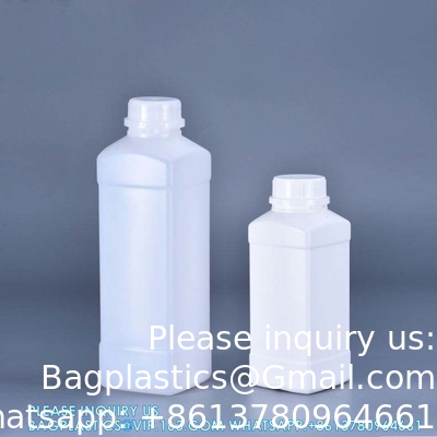 500 ml 100 ml imprimante de logo personnalisé Bouteille en plastique carrée pour emballage de liquide de lait Bouteille pharmaceutique