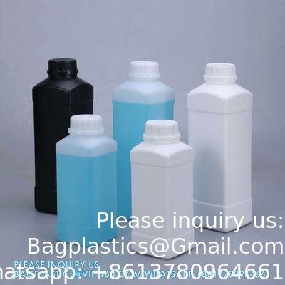 500 ml 100 ml imprimante de logo personnalisé Bouteille en plastique carrée pour emballage de liquide de lait Bouteille pharmaceutique