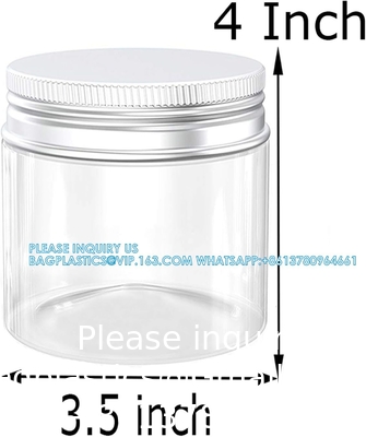 Jars en plastique de 16 onces Jars en plastique claires Jars de maçonnerie Containers de stockage Large bouche avec couvercles Pour la cuisine et le stockage domestique