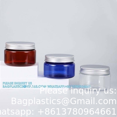 Jars en plastique de 16 onces Jars en plastique claires Jars de maçonnerie Containers de stockage Large bouche avec couvercles Pour la cuisine et le stockage domestique