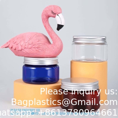 Jars en plastique de 16 onces Jars en plastique claires Jars de maçonnerie Containers de stockage Large bouche avec couvercles Pour la cuisine et le stockage domestique