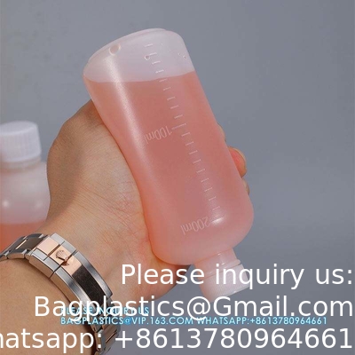 Bouteille ronde en plastique à échelle de 10 ml Bouteille de réactif vide en HDPE pour le stockage de liquides chimiques Bouteille à vis en plastique