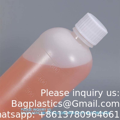 Bouteille ronde en plastique à échelle de 10 ml Bouteille de réactif vide en HDPE pour le stockage de liquides chimiques Bouteille à vis en plastique