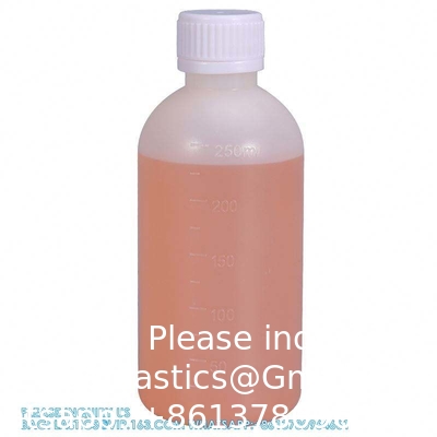 Bouteille ronde en plastique à échelle de 10 ml Bouteille de réactif vide en HDPE pour le stockage de liquides chimiques Bouteille à vis en plastique