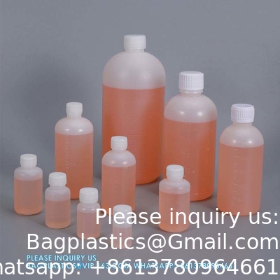 Bouteille ronde en plastique à échelle de 10 ml Bouteille de réactif vide en HDPE pour le stockage de liquides chimiques Bouteille à vis en plastique