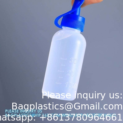 30 ml de bouteille de gouttelette en plastique translucide vide pour les yeux en gros Bouteille de colle en plastique avec pointe