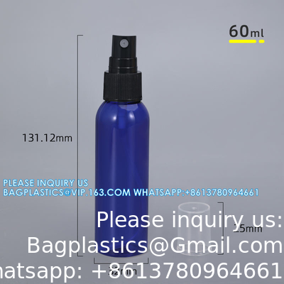 Emballage de liquide médical 50ml 60ml 100ml bouteille en plastique durable avec pompe à pulvérisation pour brouillard anti-inflammatoire