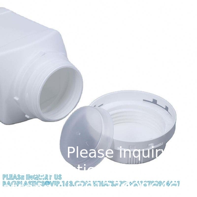 250 ml 500 ml 1000 ml de réactif à large bouche bouteille en plastique carré avec bouchon intérieur