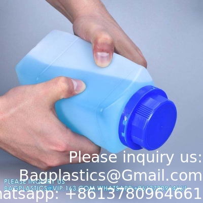 250 ml 500 ml 1000 ml de réactif à large bouche bouteille en plastique carré avec bouchon intérieur