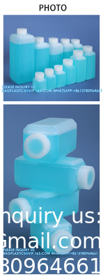 250 ml 500 ml 1000 ml de réactif à large bouche bouteille en plastique carré avec bouchon intérieur